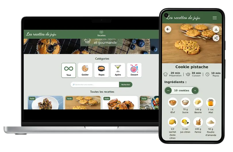 Aperçu site recette 